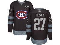 #27 Adidas Authentic Karl Alzner Men's Black NHL Jersey - Montreal Canadiens 1917-2017 100th Anniversary