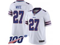 #27 Limited Tre'Davious White White Football Road Men's Jersey Buffalo Bills Vapor Untouchable 100th Season