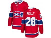 #28 Adidas Authentic Mike Reilly Men's Red NHL Jersey - Home Montreal Canadiens