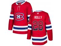 #28 Adidas Authentic Mike Reilly Men's Red NHL Jersey - Montreal Canadiens Drift Fashion