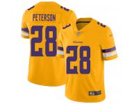 #28 Limited Adrian Peterson Gold Football Men's Jersey Minnesota Vikings Inverted Legend Vapor Rush