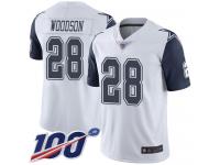 #28 Limited Darren Woodson White Football Men's Jersey Dallas Cowboys Rush Vapor Untouchable 100th Season
