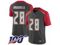 #28 Limited Vernon Hargreaves III Gray Football Men's Jersey Tampa Bay Buccaneers Inverted Legend 100th Season