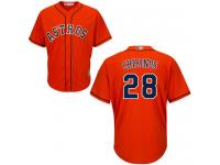 #28  Robinson Chirinos Orange Baseball Alternate Men's Jersey Houston Astros Cool Base