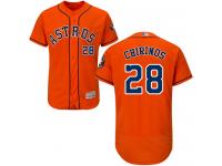 #28 Robinson Chirinos Orange Baseball Alternate Men's Jersey Houston Astros Flex Base