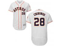 #28 Robinson Chirinos White Baseball Home Men's Jersey Houston Astros Flex Base