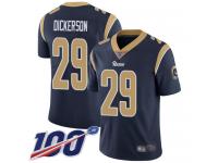#29 Limited Eric Dickerson Navy Blue Football Home Men's Jersey Los Angeles Rams Vapor Untouchable 100th Season