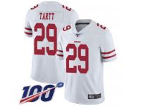 #29 Limited Jaquiski Tartt White Football Road Men's Jersey San Francisco 49ers Vapor Untouchable 100th Season