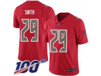 #29 Limited Ryan Smith Red Football Men's Jersey Tampa Bay Buccaneers Rush Vapor Untouchable 100th Season