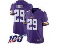 #29 Limited Xavier Rhodes Purple Football Home Youth Jersey Minnesota Vikings Vapor Untouchable 100th Season