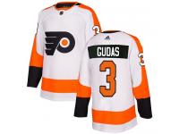 #3 Authentic Radko Gudas White Adidas NHL Away Men's Jersey Philadelphia Flyers