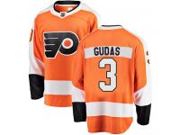#3 Breakaway Radko Gudas Orange NHL Home Men's Jersey Philadelphia Flyers