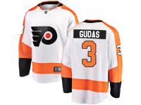 #3 Breakaway Radko Gudas White NHL Away Men's Jersey Philadelphia Flyers