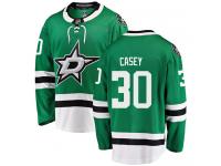 #30 Breakaway Jon Casey Green NHL Home Men's Jersey Dallas Stars