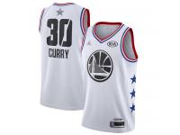 #30 Swingman Stephen Curry White Jordan Basketball Men's Jersey Golden State Warriors 2019 All-Star Game