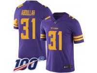 #31 Limited Ameer Abdullah Purple Football Men's Jersey Minnesota Vikings Rush Vapor Untouchable 100th Season