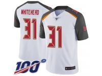 #31 Limited Jordan Whitehead White Football Road Men's Jersey Tampa Bay Buccaneers Vapor Untouchable 100th Season