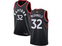 #32  KJ McDaniels Black Basketball Men's Jersey Toronto Raptors Statement Edition 2019 Basketball Finals Bound