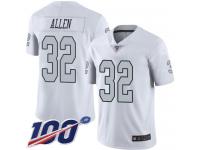 #32 Limited Marcus Allen White Football Men's Jersey Oakland Raiders Rush Vapor Untouchable 100th Season