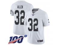 #32 Limited Marcus Allen White Football Road Men's Jersey Oakland Raiders Vapor Untouchable 100th Season