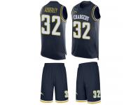 #32 Nasir Adderley Navy Blue Football Men's Jersey Los Angeles Chargers Tank Top Suit