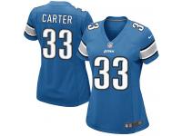 #33 Alex Carter Detroit Lions Home Jersey _ Nike Women's Light Blue NFL Game