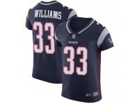 #33 Elite Joejuan Williams Navy Blue Football Home Men's Jersey New England Patriots Vapor Untouchable
