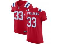 #33 Elite Joejuan Williams Red Football Alternate Men's Jersey New England Patriots Vapor Untouchable