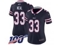 #33 Limited Siran Neal Navy Blue Football Women's Jersey Buffalo Bills Inverted Legend 100th Season