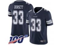 #33 Limited Tony Dorsett Navy Blue Football Home Men's Jersey Dallas Cowboys Vapor Untouchable 100th Season