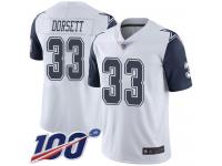 #33 Limited Tony Dorsett White Football Men's Jersey Dallas Cowboys Rush Vapor Untouchable 100th Season