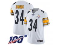 #34 Limited Terrell Edmunds White Football Road Men's Jersey Pittsburgh Steelers Vapor Untouchable 100th Season