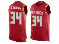 #34 Mike Edwards Red Football Men's Tampa Bay Buccaneers Player Name & Number Tank Top