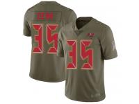 #35 Limited Jamel Dean Olive Football Men's Jersey Tampa Bay Buccaneers 2017 Salute to Service