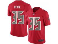 #35 Limited Jamel Dean Red Football Men's Jersey Tampa Bay Buccaneers Rush Vapor Untouchable