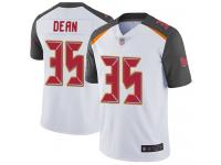 #35 Limited Jamel Dean White Football Road Men's Jersey Tampa Bay Buccaneers Vapor Untouchable