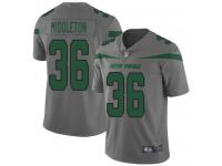 #36 Limited Doug Middleton Gray Football Men's Jersey New York Jets Inverted Legend