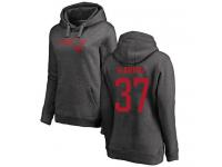 #37 Damien Harris Ash Football One Color Women's New England Patriots Pullover Hoodie