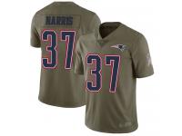 #37 Limited Damien Harris Olive Football Youth Jersey New England Patriots 2017 Salute to Service