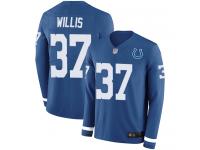 #37 Limited Khari Willis Blue Football Men's Jersey Indianapolis Colts Therma Long Sleeve