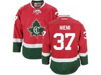 #37 Reebok Authentic Antti Niemi Men's Red NHL Jersey - Third Montreal Canadiens New CD