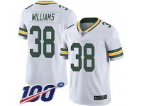 #38 Limited Tramon Williams White Football Road Men's Jersey Green Bay Packers Vapor Untouchable 100th Season