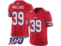 #39 Limited Levi Wallace Red Football Men's Jersey Buffalo Bills Rush Vapor Untouchable 100th Season