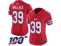 #39 Limited Levi Wallace Red Football Women's Jersey Buffalo Bills Rush Vapor Untouchable 100th Season