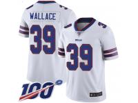 #39 Limited Levi Wallace White Football Road Men's Jersey Buffalo Bills Vapor Untouchable 100th Season