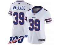 #39 Limited Levi Wallace White Football Road Women's Jersey Buffalo Bills Vapor Untouchable 100th Season