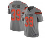 #39 Limited Terrance Mitchell Gray Football Men's Jersey Cleveland Browns Inverted Legend Vapor Rush