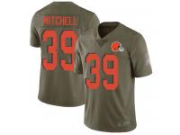 #39 Limited Terrance Mitchell Olive Football Men's Jersey Cleveland Browns 2017 Salute to Service