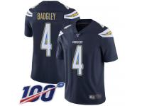 #4 Limited Michael Badgley Navy Blue Football Home Men's Jersey Los Angeles Chargers Vapor Untouchable 100th Season