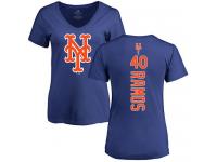 #40 Wilson Ramos Women's Royal Blue Baseball - Backer New York Mets T-Shirt